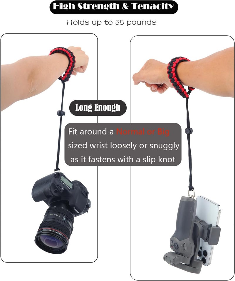 Rigdance Paracord Camera Wrist Strap Lanyard with Screw for Insta 360 X3, Ace Pro, DSLR Cameras, Selfie Sticks - Image 5